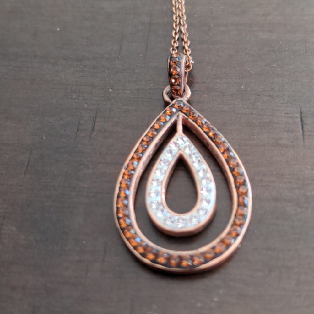 Rose Gold Gemstone Necklace - Picture 2 of 3